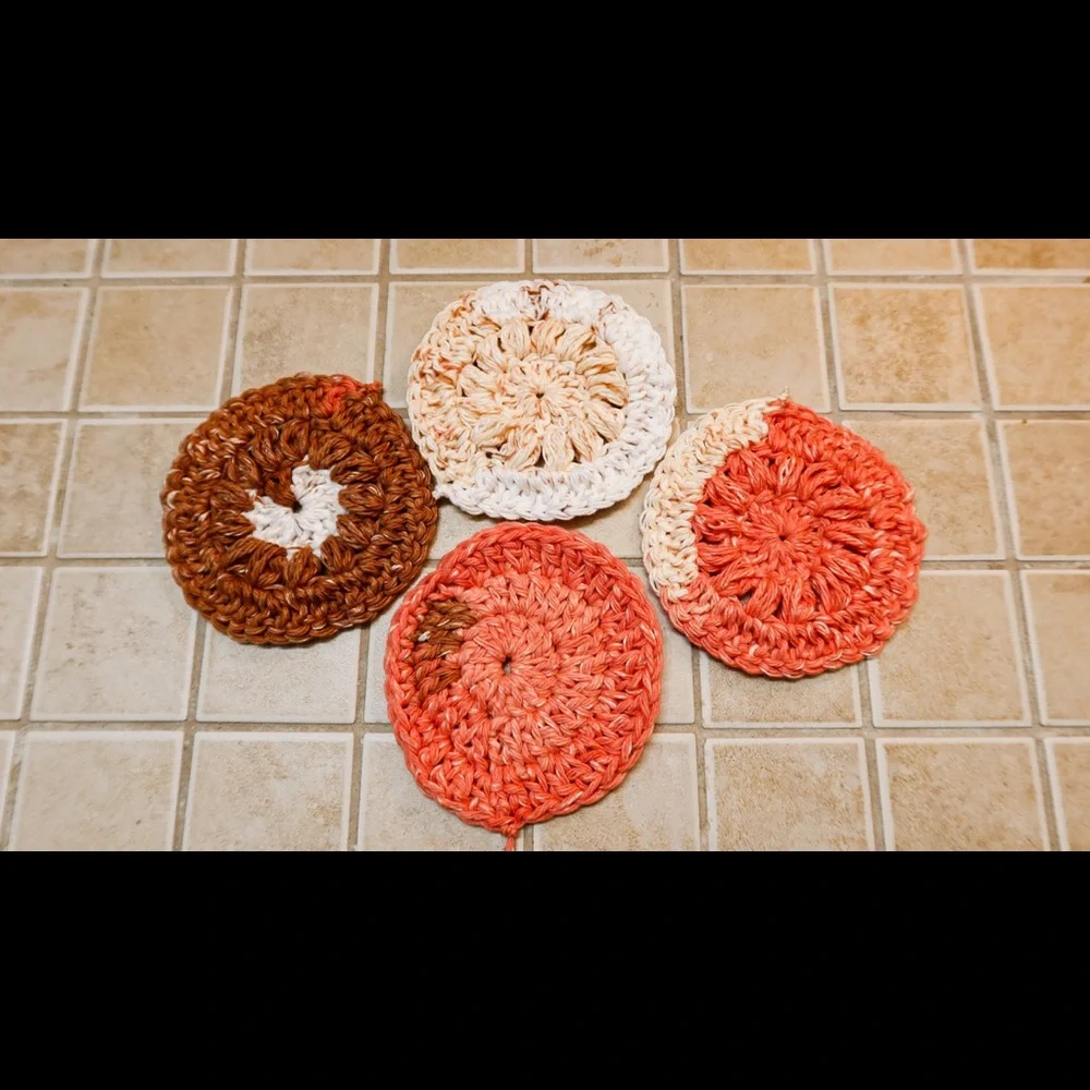 Crocheted Facial rounds (Set of 10) 100% Cotton Soft & Reusable